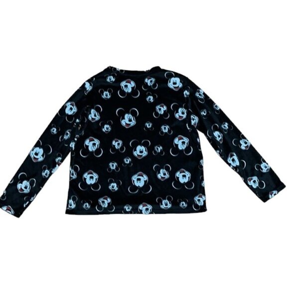 DISNEY MICKEY MOUSE Womens 2pc Black Velour Pajama Set Size Medium NWOT - Picture 5 of 8